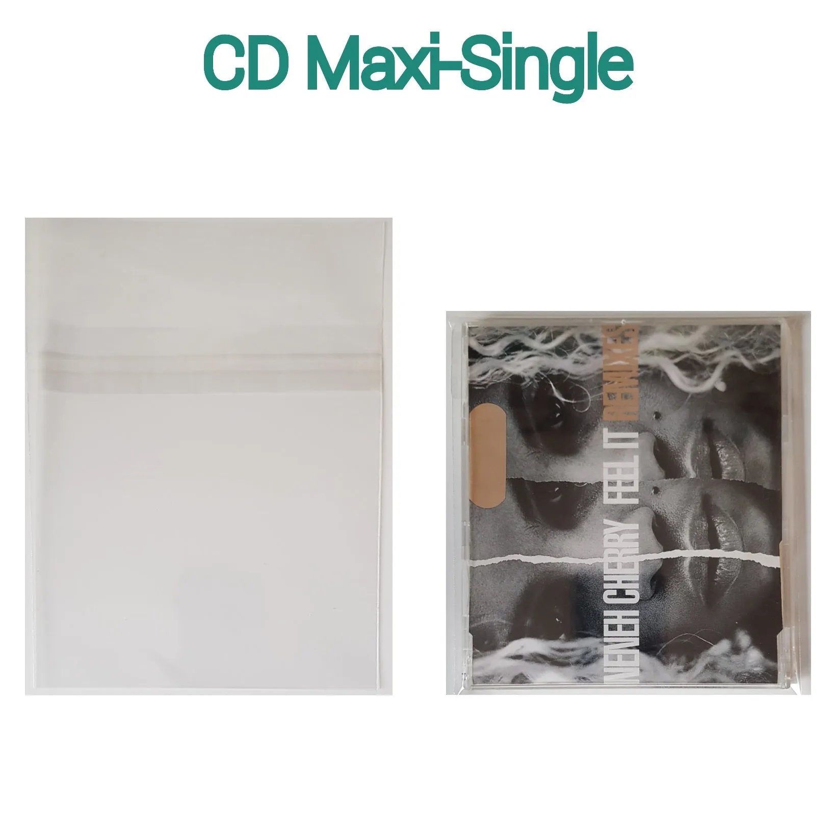 100 CD Maxi-Single Resealable Japanese Horizontal Sleeves