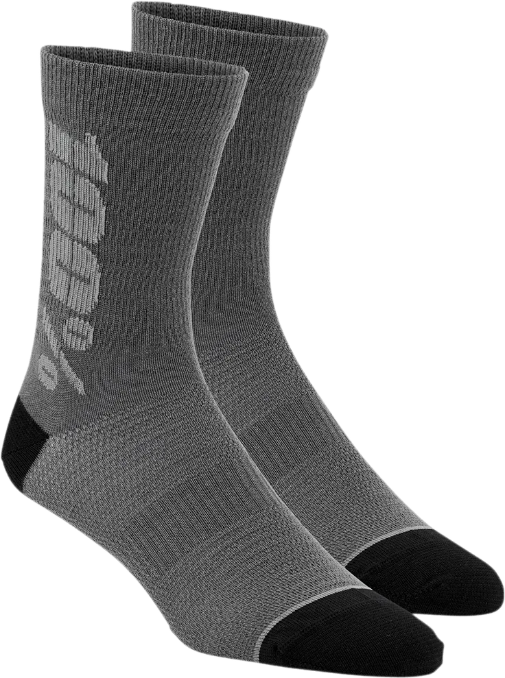 100% Rythym Socks - Charcoal/Gray - Large/XL 24006-457-18