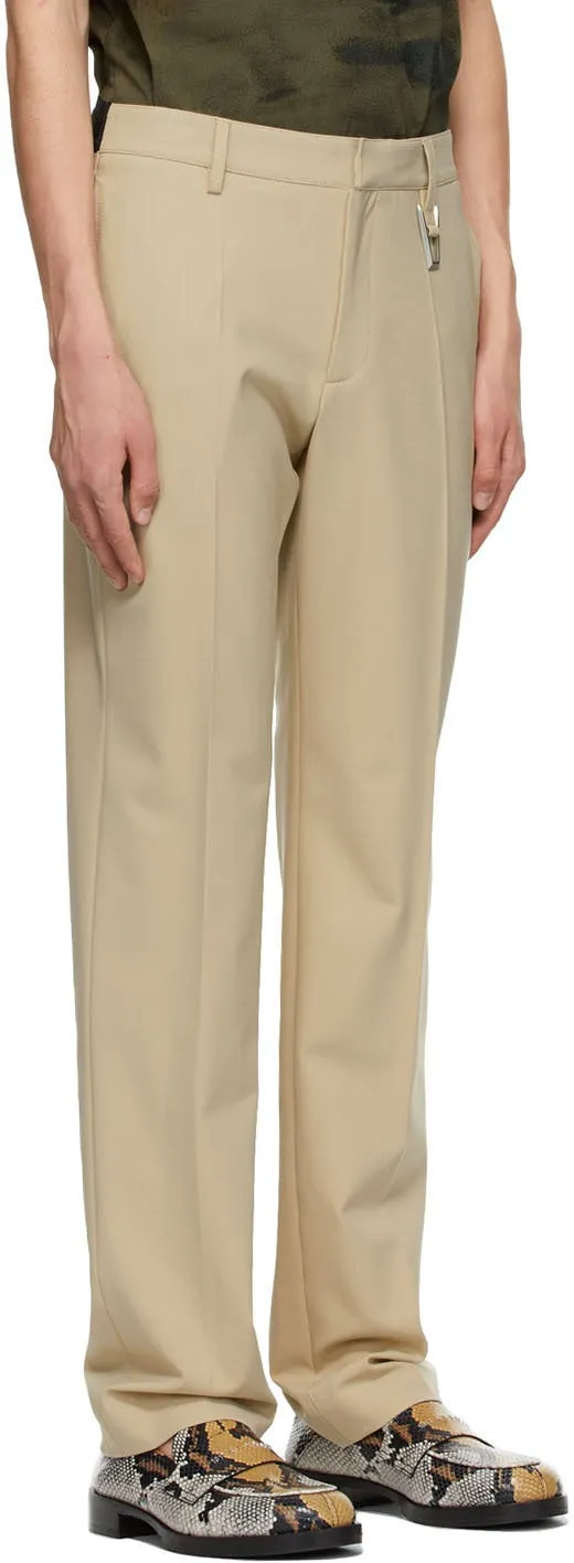 1017 ALYX 9SM Beige Elastic Waist Tailoring Trousers