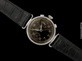 1930's Bovet Mono-Rattrapante Single Split Second Vintage Chronograph - Chrome & Stainless Steel