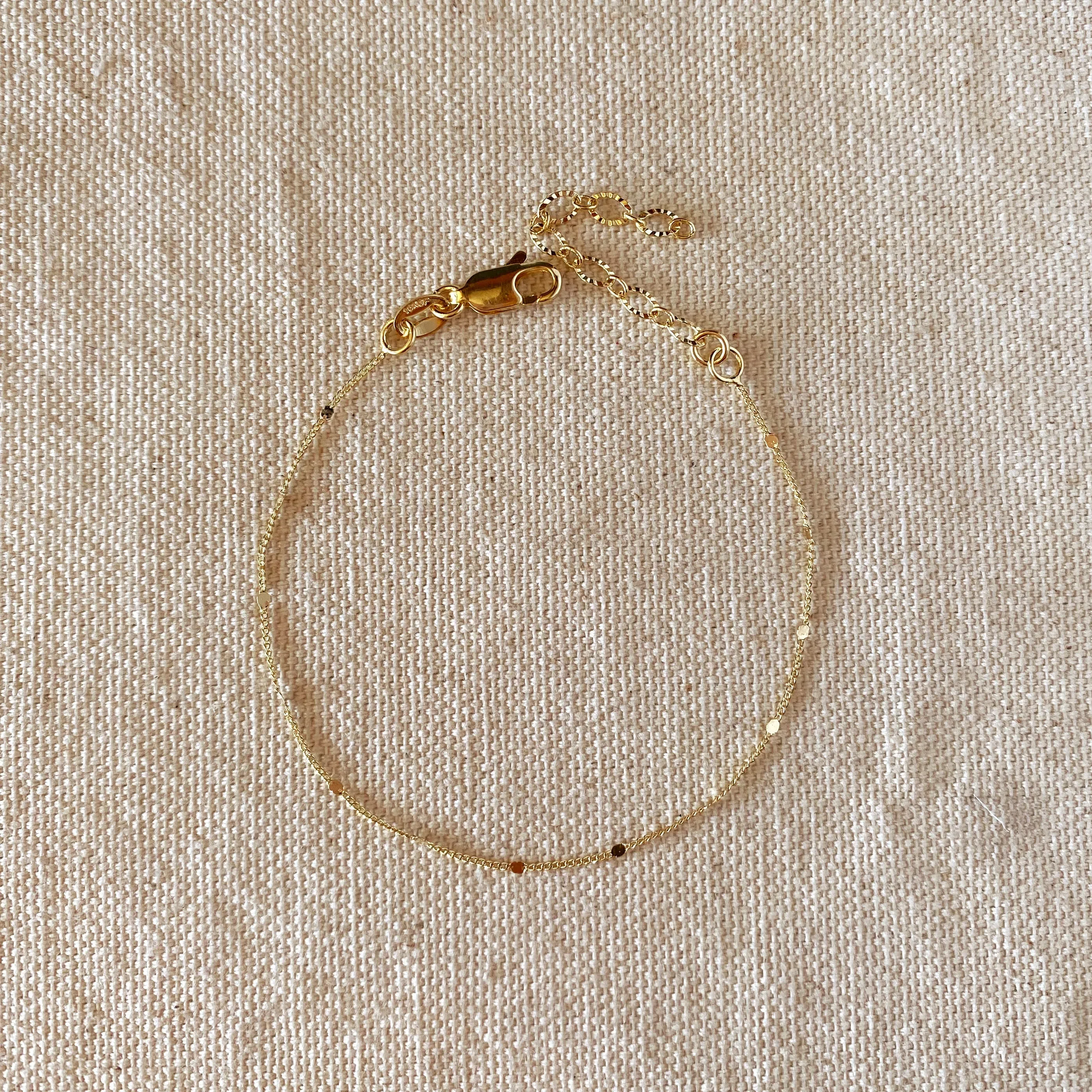 1mm Curb Bracelet With Pressed Details