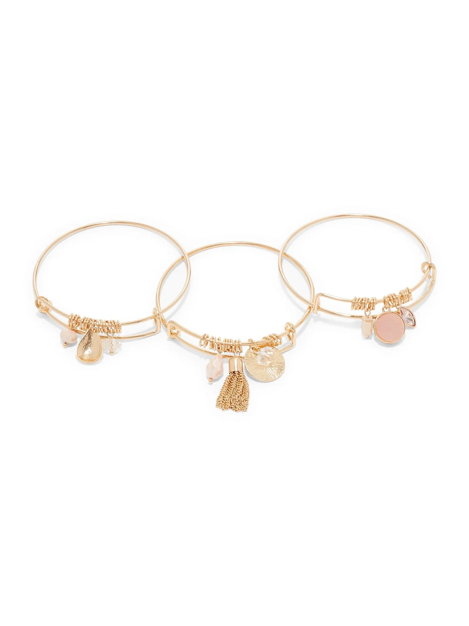 3-Piece Faux-Druzy Bangle Bracelet Set