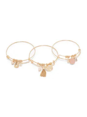 3-Piece Faux-Druzy Bangle Bracelet Set