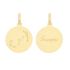 9CT GOLD ZODIAC CONSTELLATION SCORPIO PENDANT