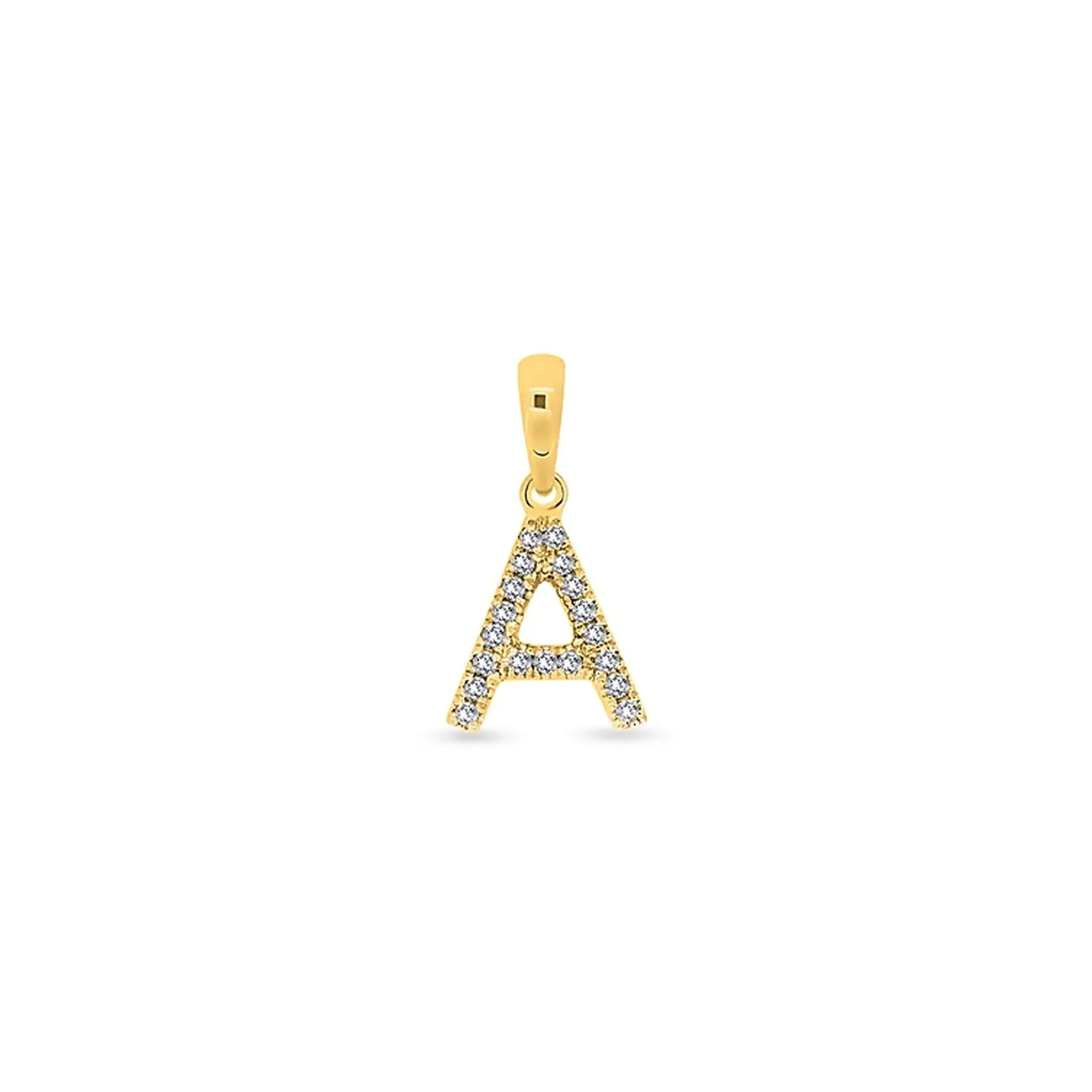 9K Gold Diamond 'A' Initial Pendant - DSSP-A