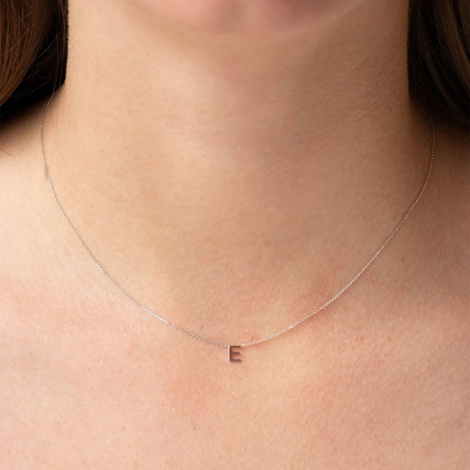 9K Gold 'E' Initial Necklace - 1.19.0154