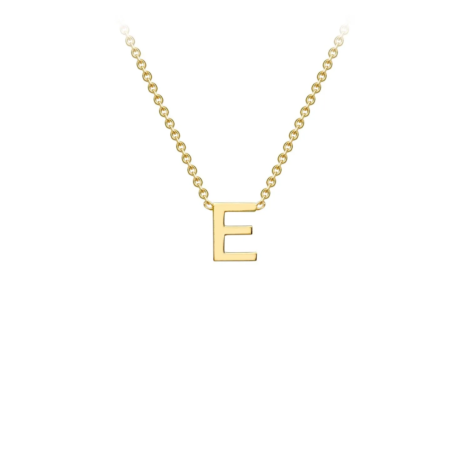 9K Gold 'E' Initial Necklace - 1.19.0154