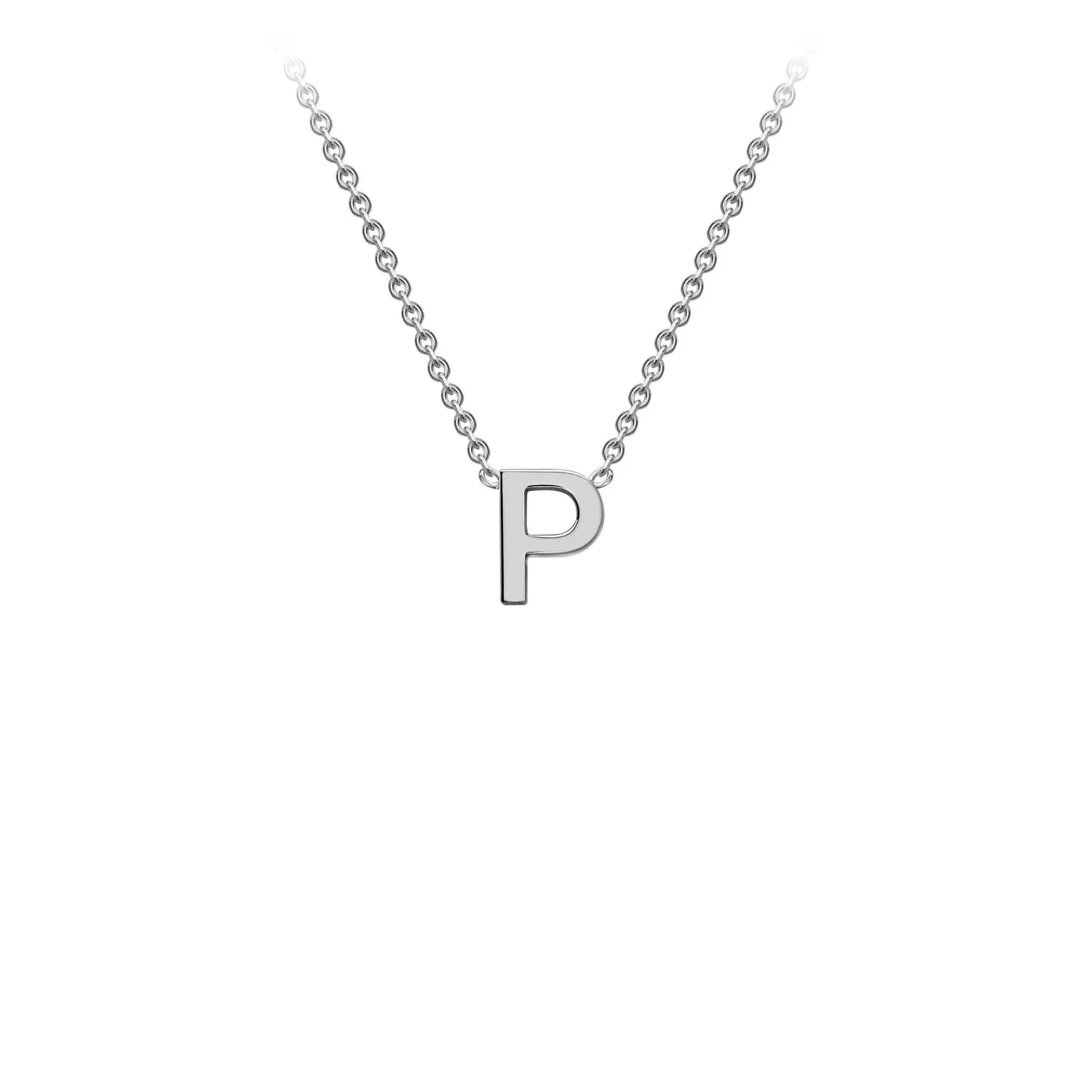 9K Gold 'P' Initial Necklace - 1.190165
