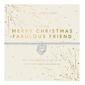 A Little Merry Christmas Fabulous Friend Bracelet Silver-plated