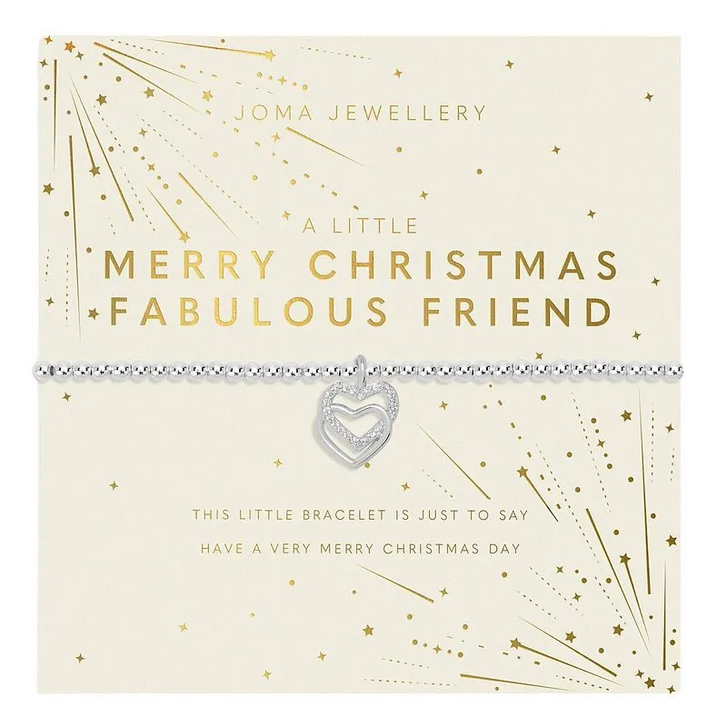 A Little Merry Christmas Fabulous Friend Bracelet Silver-plated