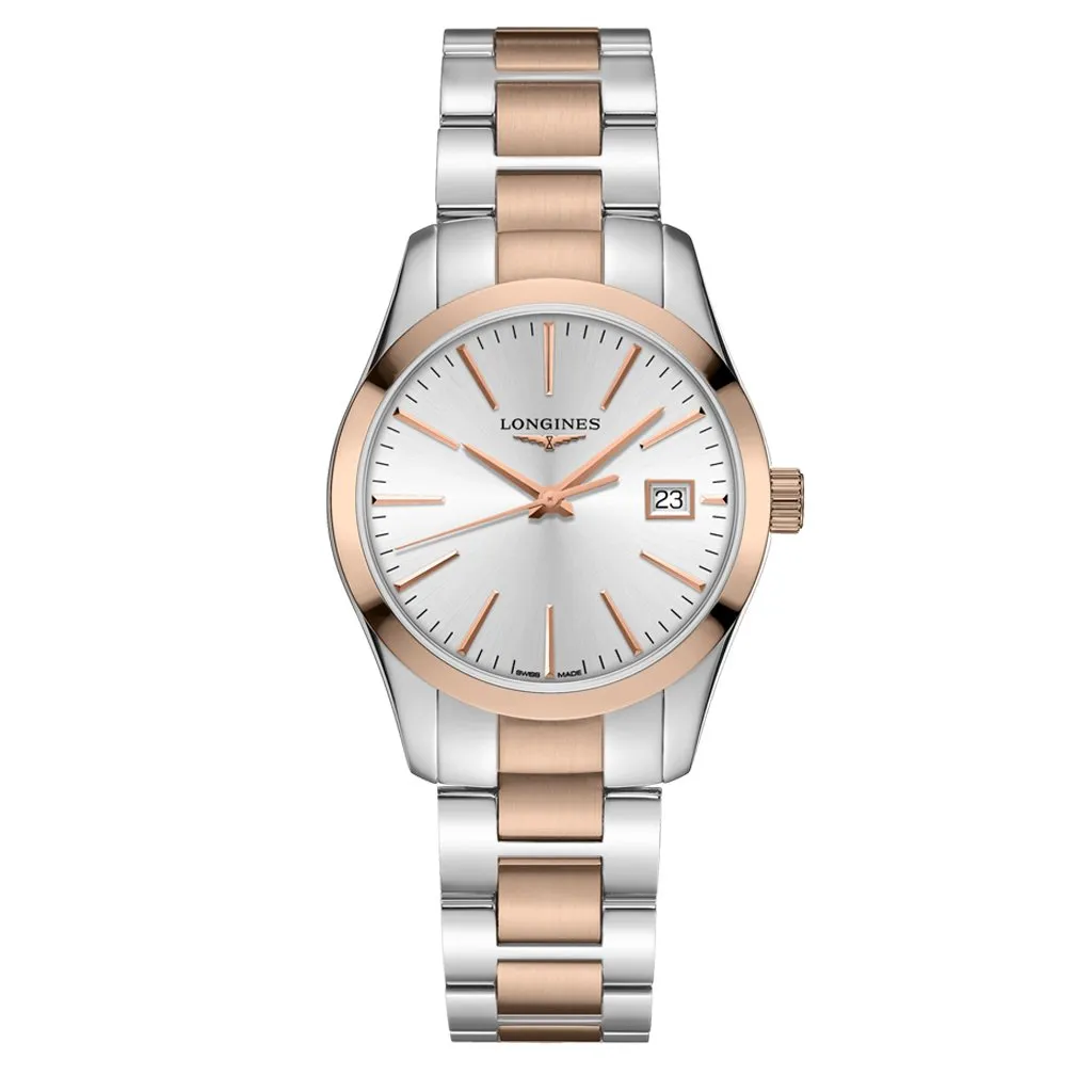 A LONGINES CONQUEST CLASSIC Quartz Date Watch on Bracelet L2.386.3.72.7