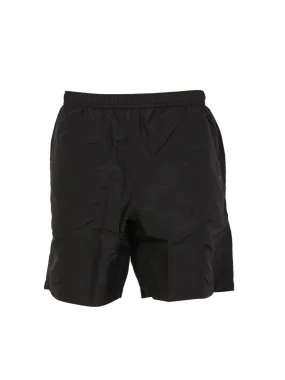 AMI Logo Embossed Elastic Waistband Swim Shorts