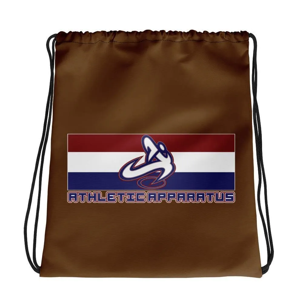 Athletic Apparatus Brown rwb logo Drawstring bag
