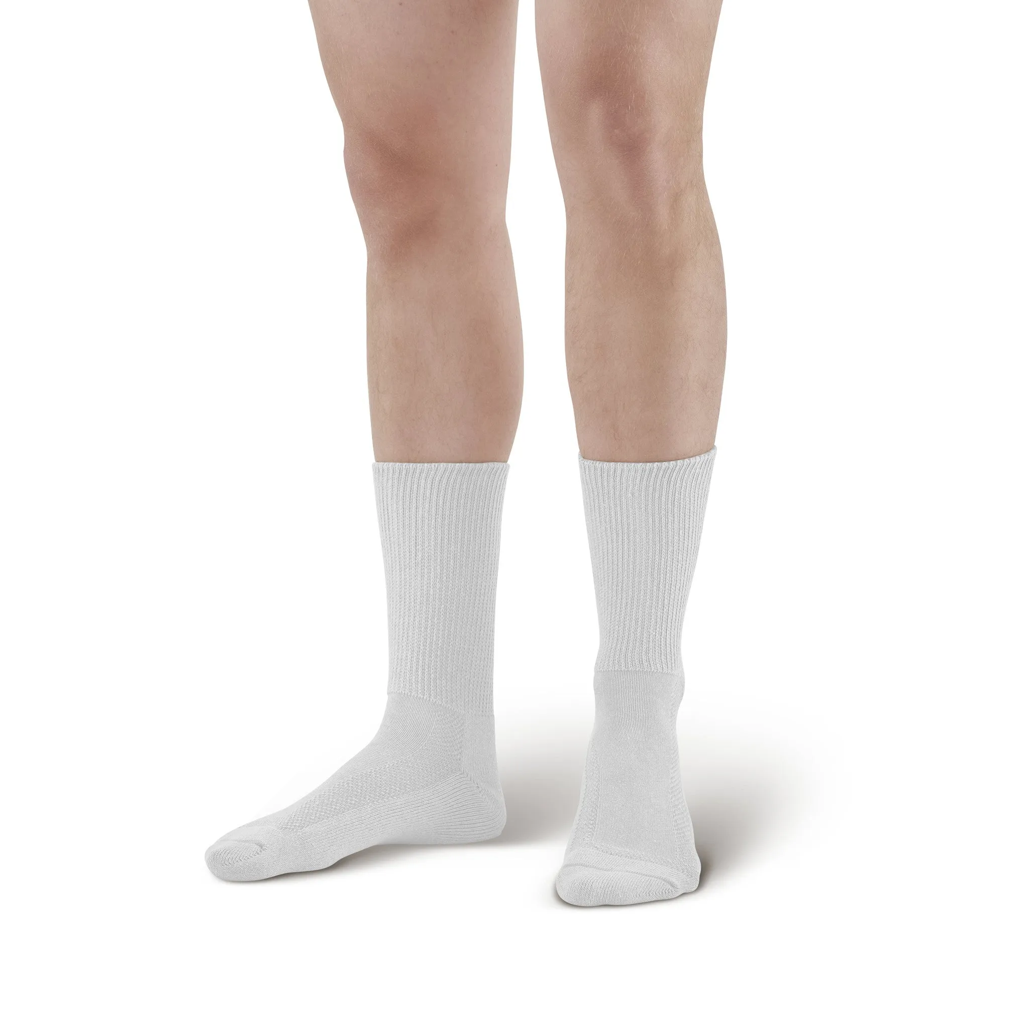AW 736 Cotton Diabetic Crew Socks (Two Pack)