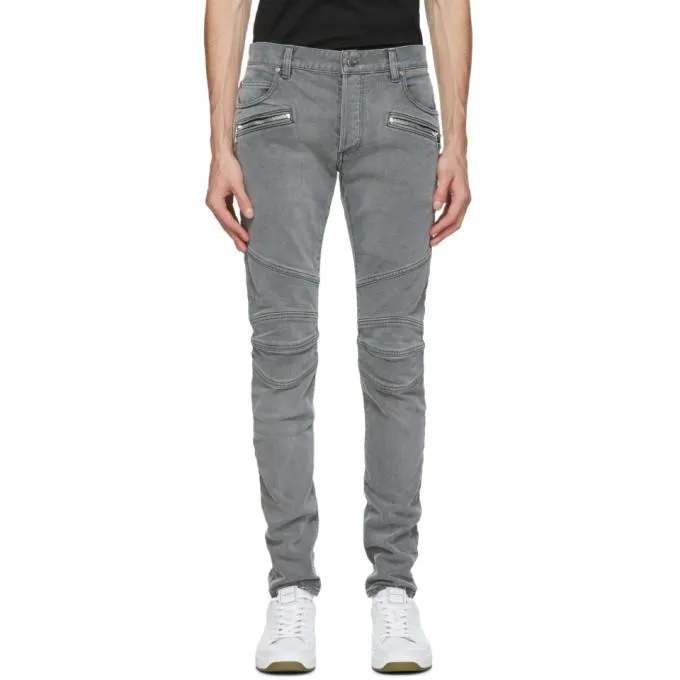Balmain Black Monogram Slim Jeans