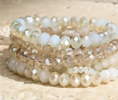Beaded Stretch Bracelets - Set of 9 - Available in 16 Colors!