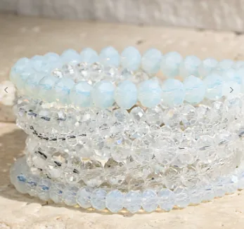 Beaded Stretch Bracelets - Set of 9 - Available in 16 Colors!