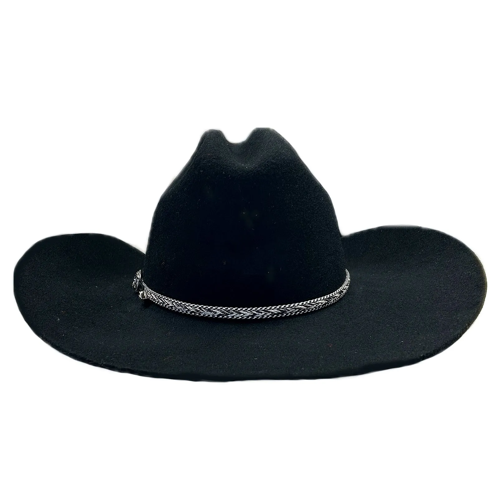 Black Cattleman Western Cowboy Hat with Horse Hair Band
