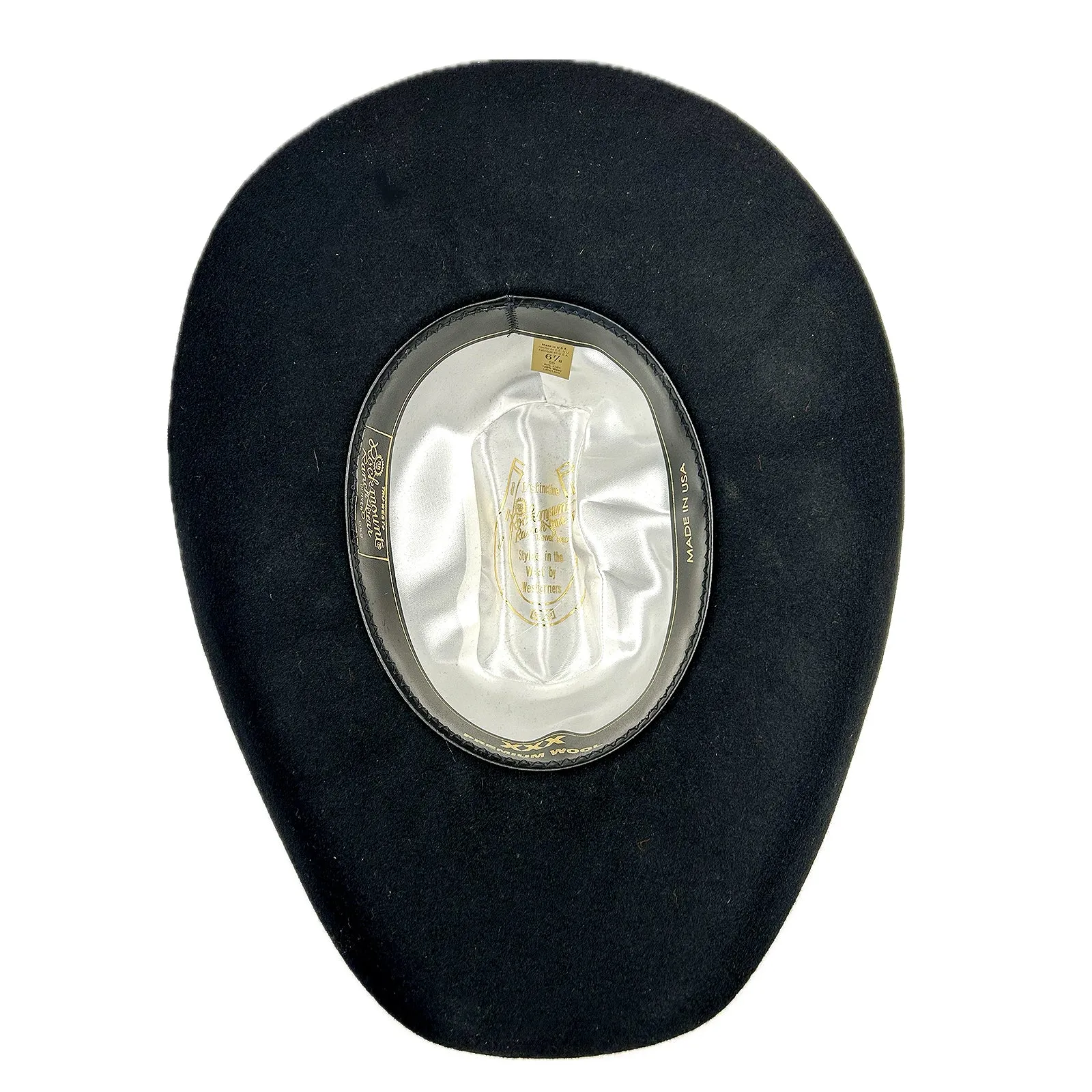 Black Cattleman Western Cowboy Hat with Horse Hair Band