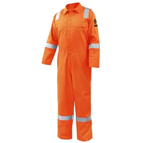 Black Stallion 7 oz. AR/FR Cotton Coverall with 2” Reflective FR Tape, Orange - CF2118-OR