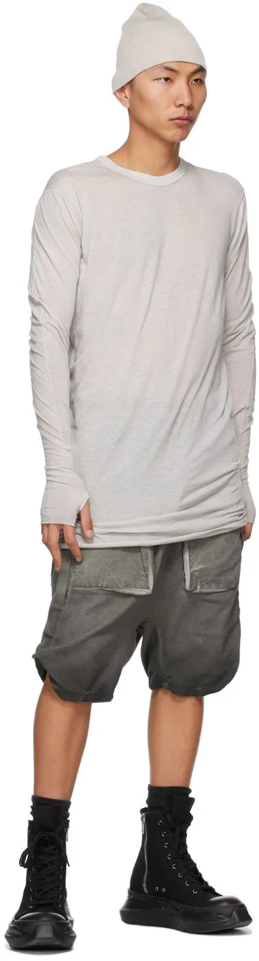 Boris Bidjan Saberi Grey Resin-Dyed Shorts