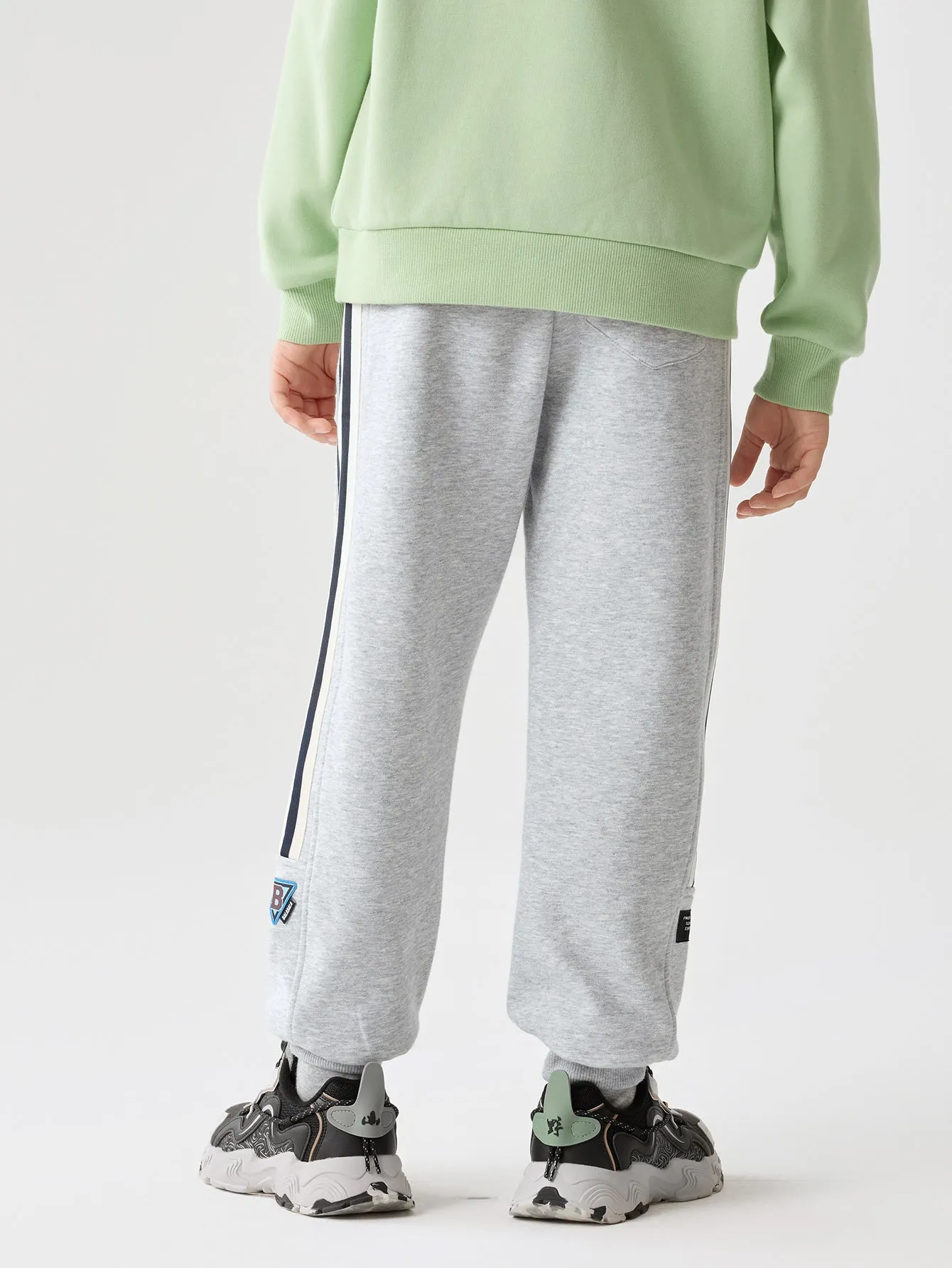 Boy Kid Contrast Webbing Trousers