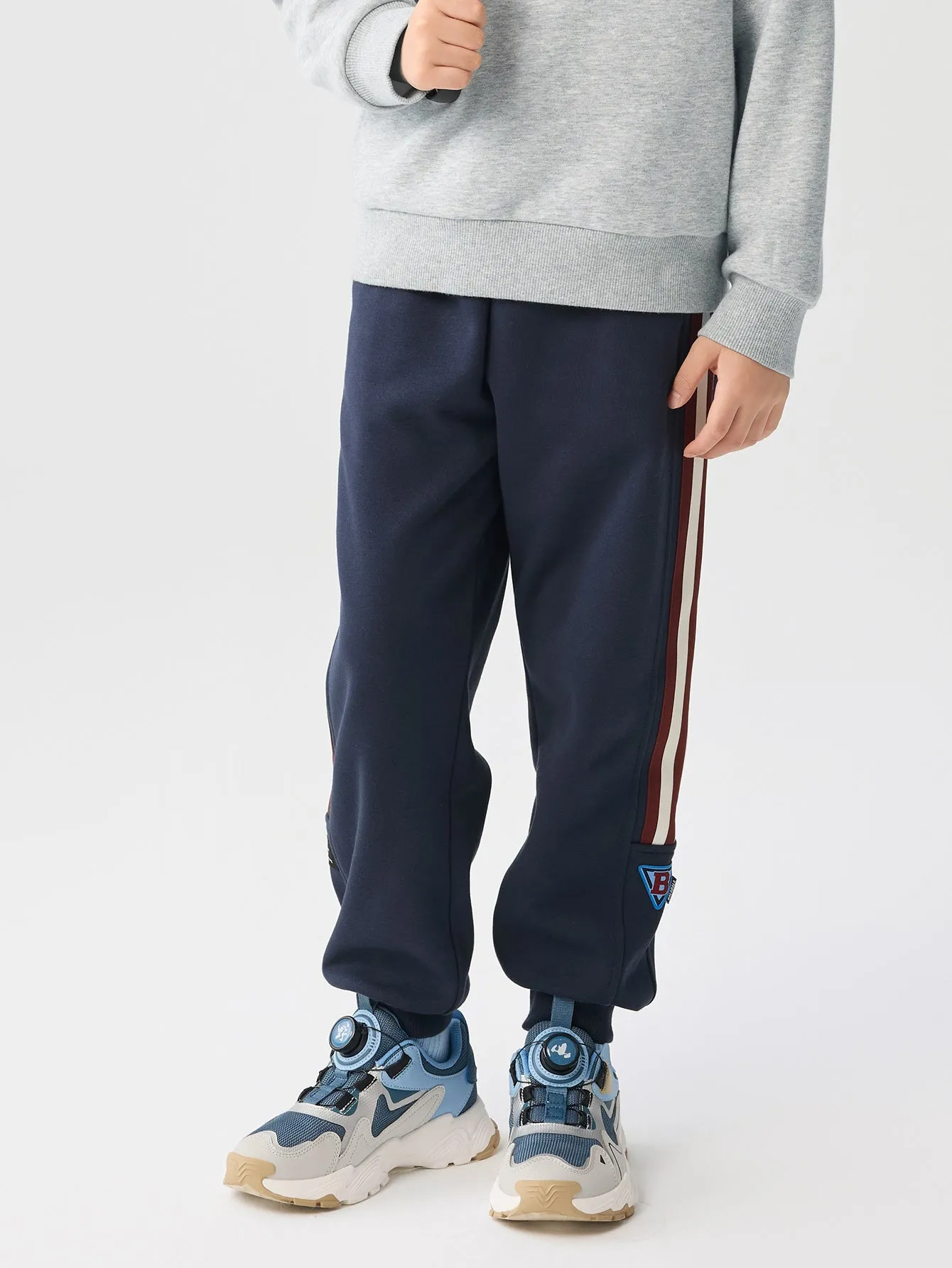 Boy Kid Contrast Webbing Trousers