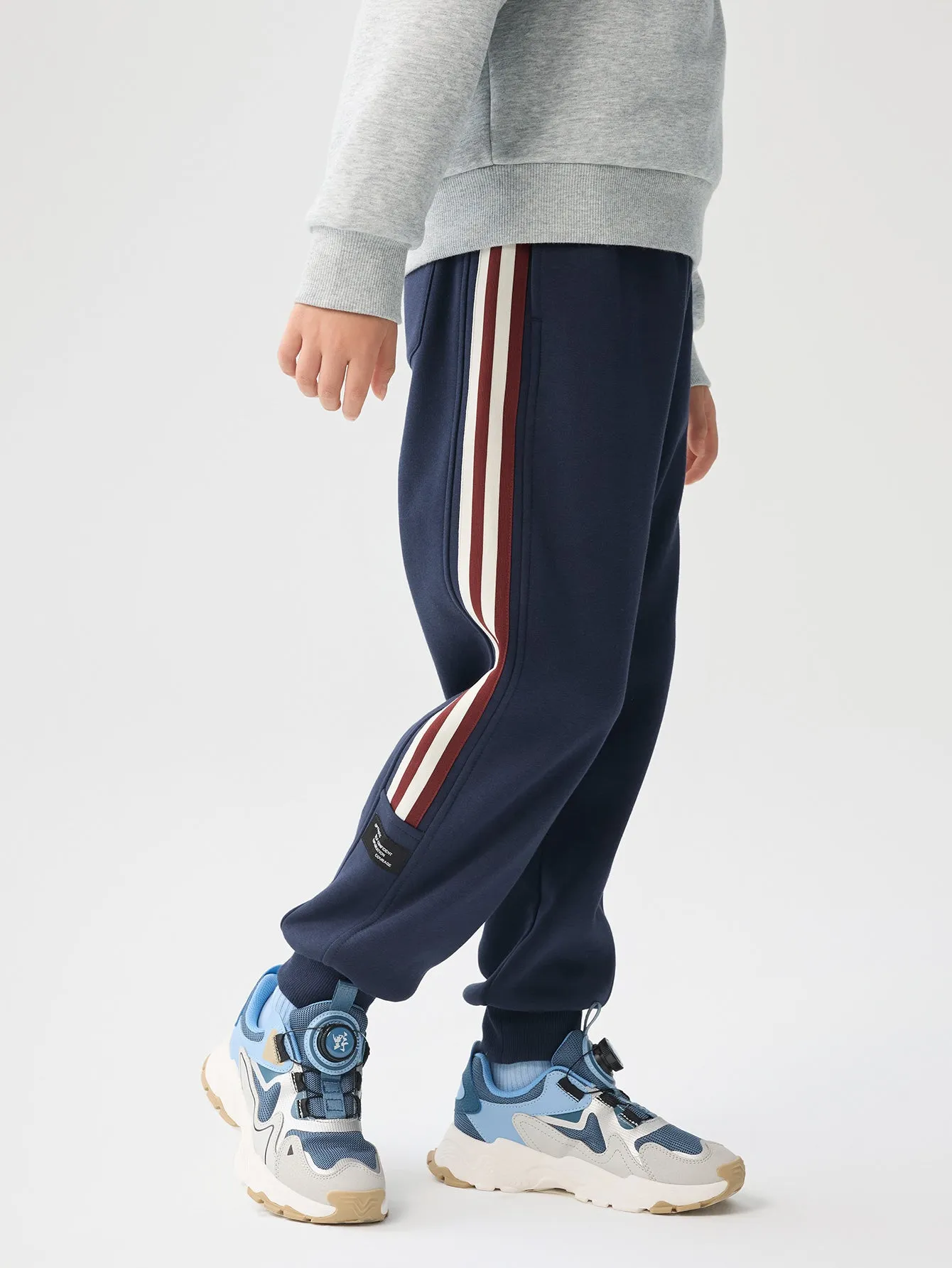 Boy Kid Contrast Webbing Trousers