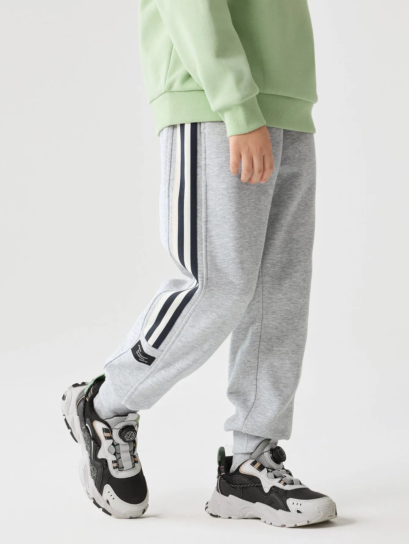 Boy Kid Contrast Webbing Trousers