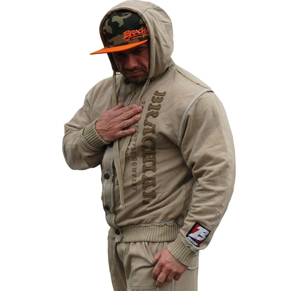 Brachial Zip Hoody Solid - Desert