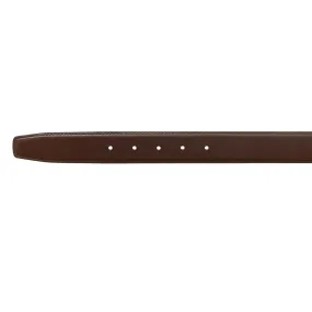 BUCKLE BANYAN Black/Brown. Reversible Leather Belt. 30mm width.