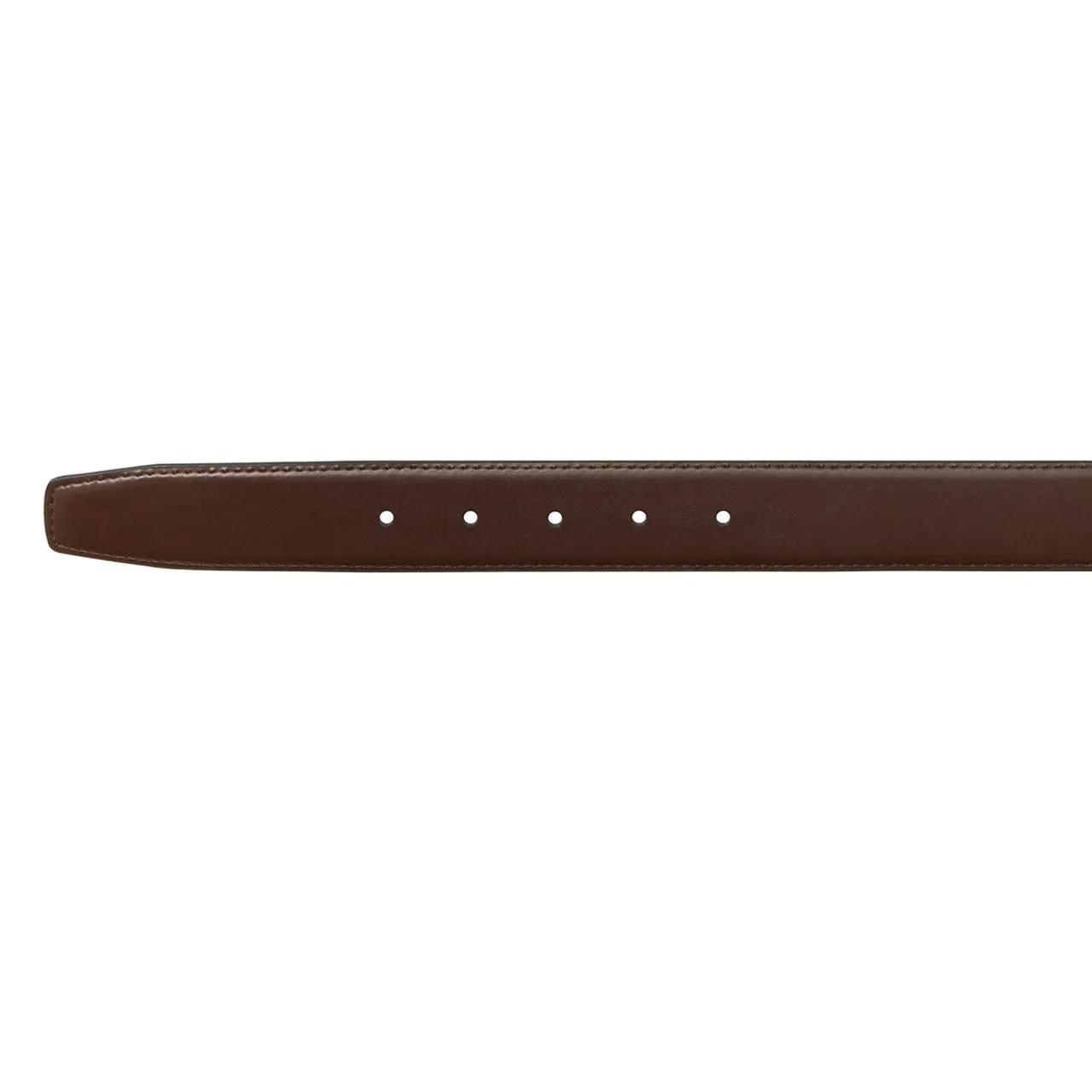 BUCKLE BANYAN Black/Brown. Reversible Leather Belt. 30mm width.