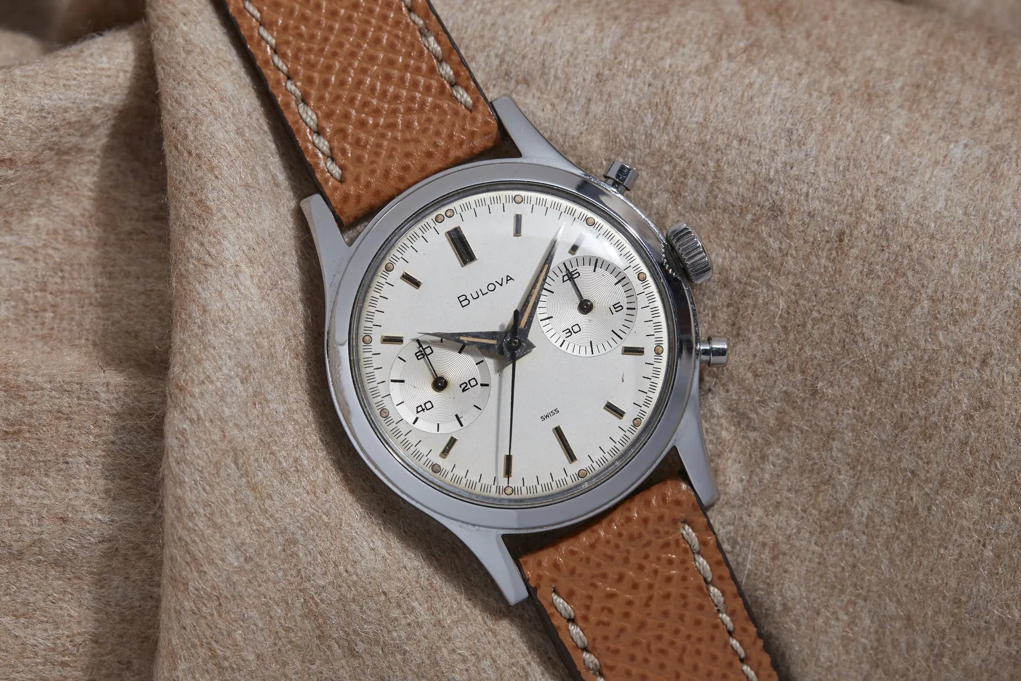 Bulova Two Register Steel Chronograph
