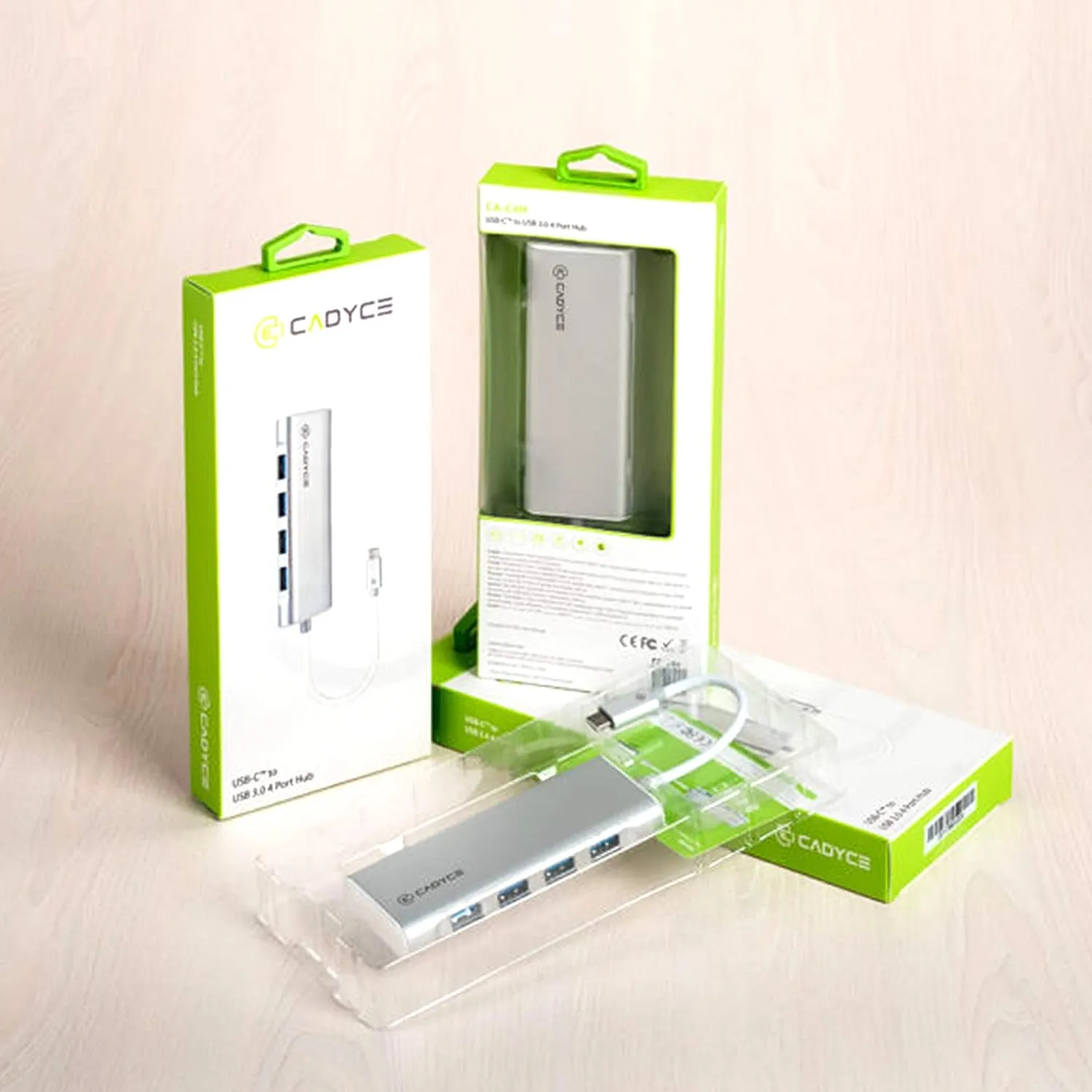 Cadyce USB C to USB 3.0 4 Port Hub