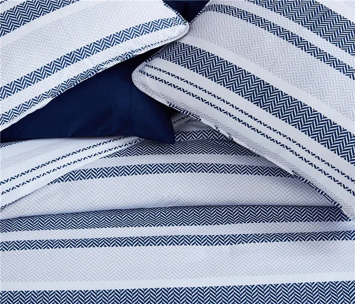 Cedar 7 Piece Bed in a Bag Comforter Set Gray & Navy