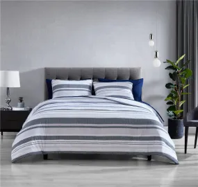 Cedar 7 Piece Bed in a Bag Comforter Set Gray & Navy