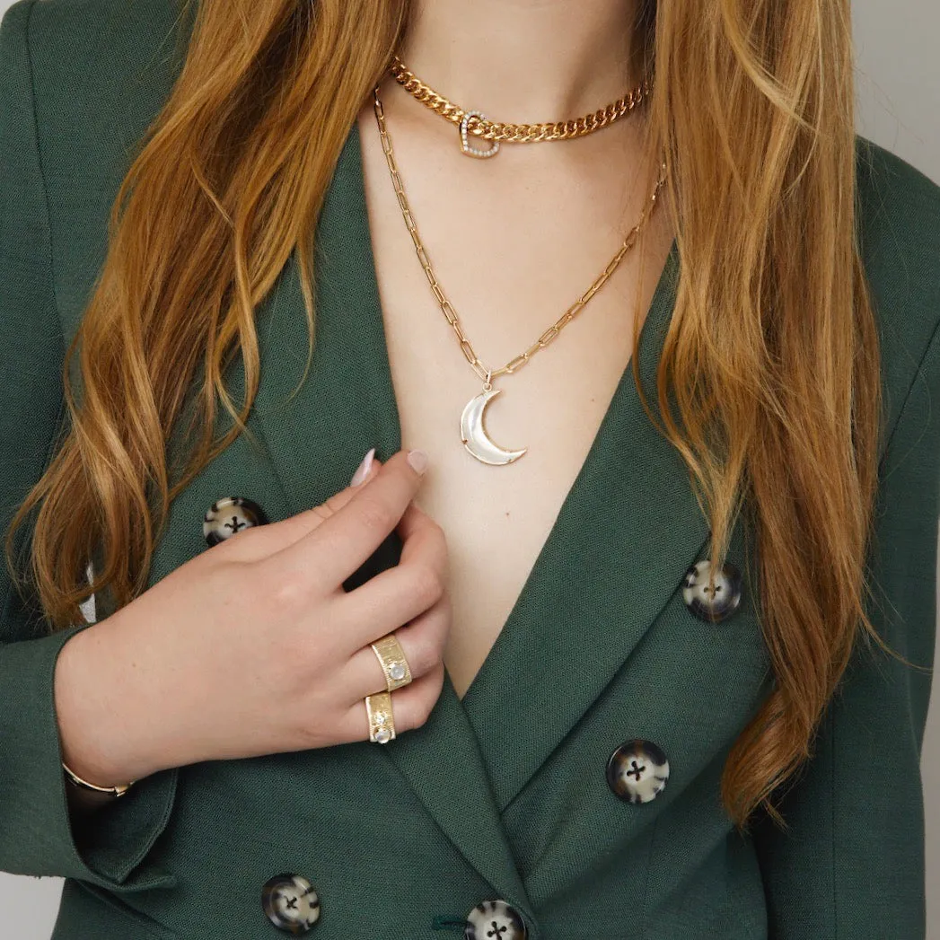 Centered Moonstone Ring