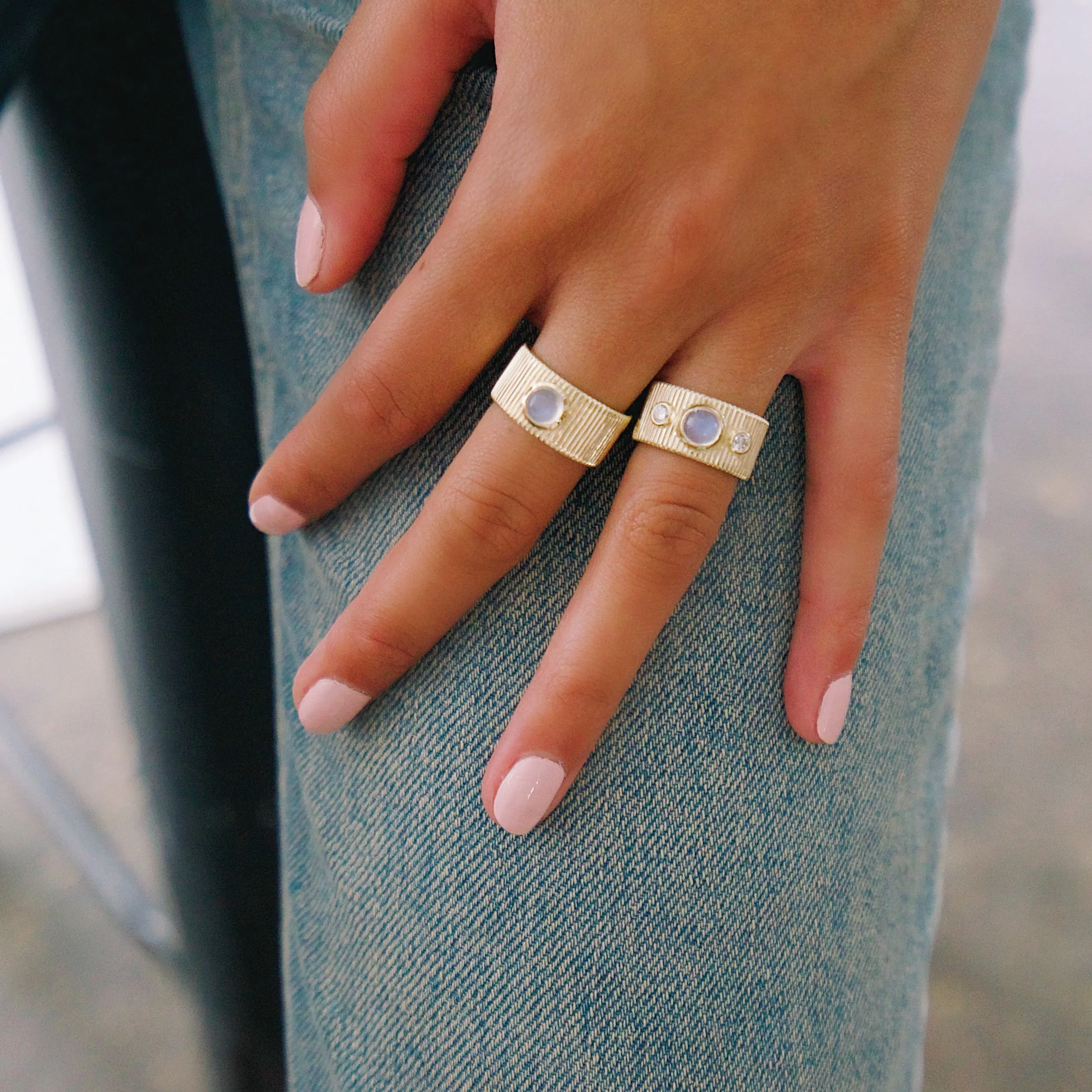 Centered Moonstone Ring