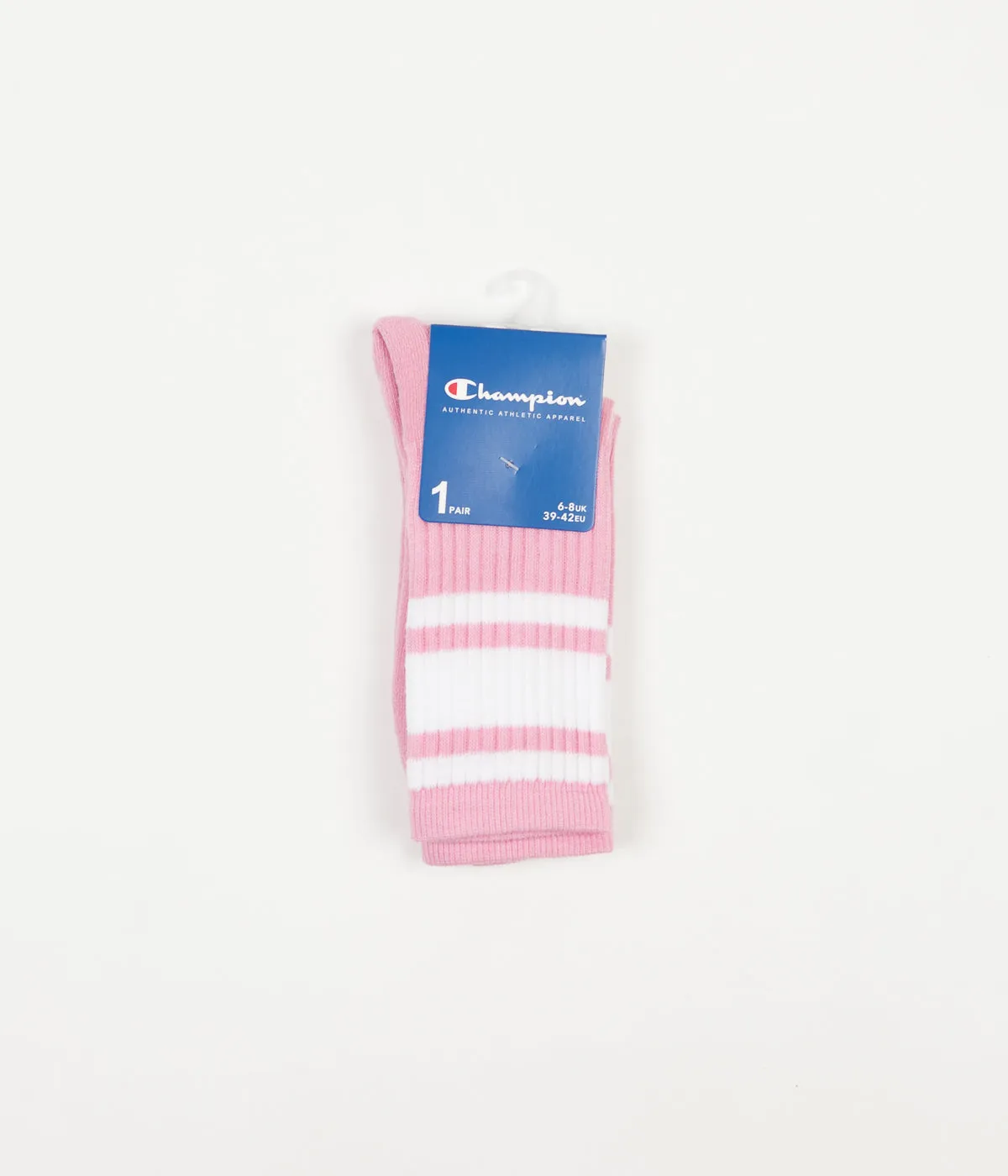 Champion Athletic Crew Socks - Pink / White