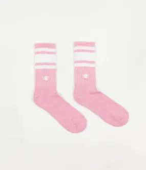 Champion Athletic Crew Socks - Pink / White