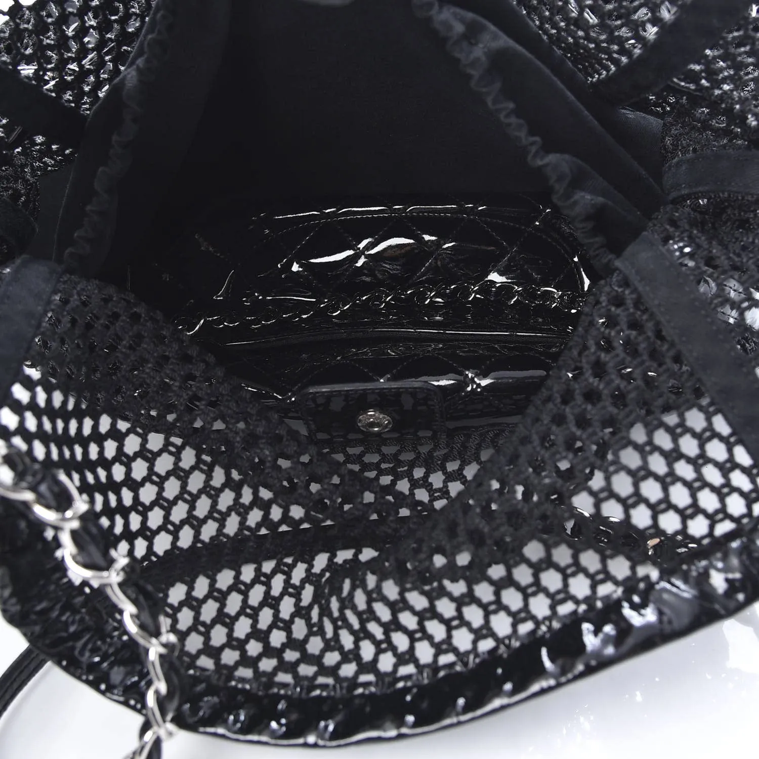 Chanel 2011 Medium Classic Flap and Resort Woven Crochet Shopping Tote Bag