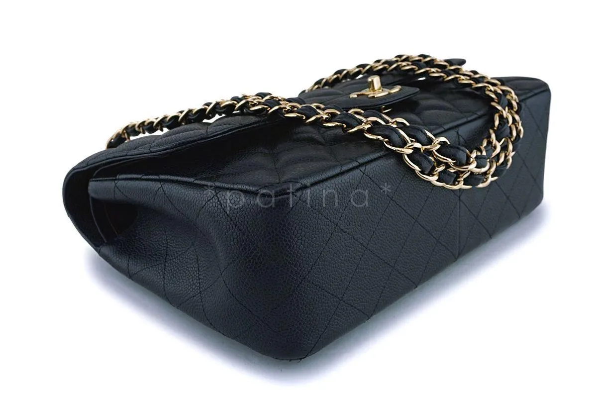 Chanel Black Caviar Classic Jumbo Double Flap Bag 24k GHW