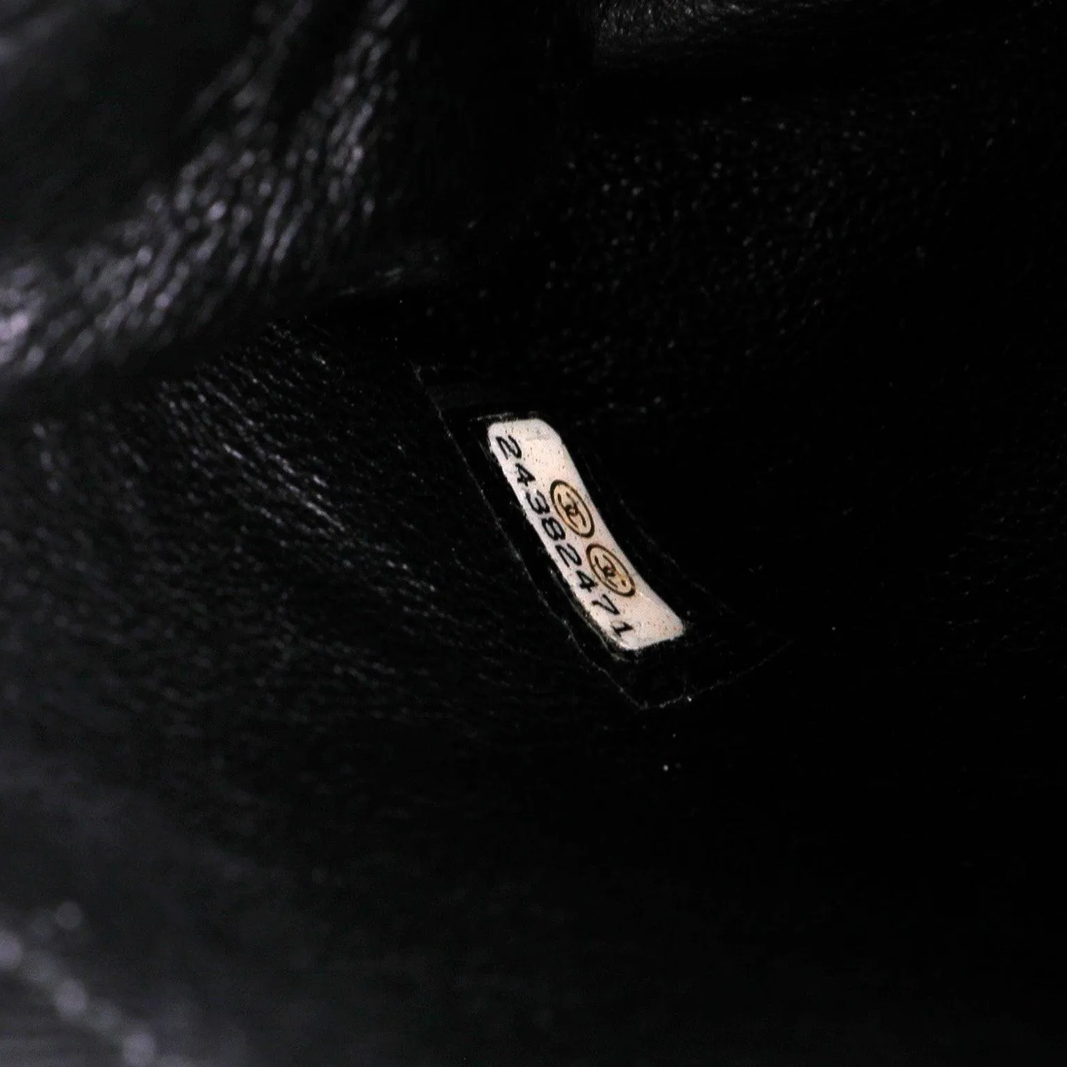 Chanel Black Caviar Lizard Coco Handle Small Flap Bag with Gold Hardware