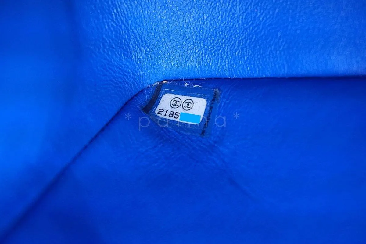 Chanel Blue Lambskin Jumbo Classic Double Flap Bag GHW