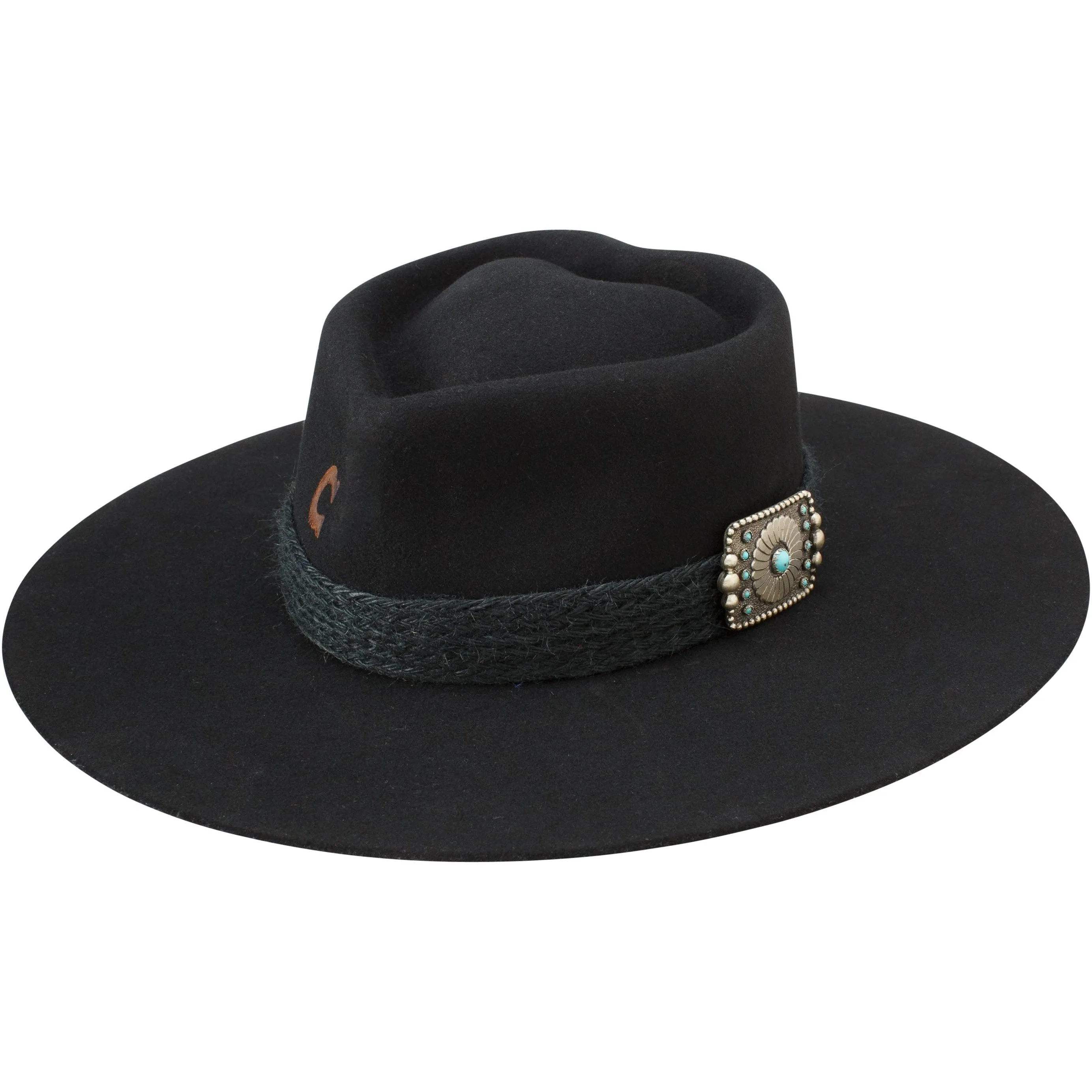 Charlie 1 Horse Black Fling Felt Hat