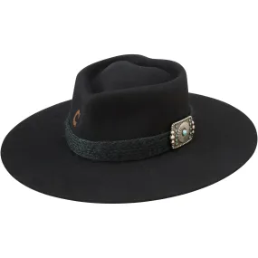 Charlie 1 Horse Black Fling Felt Hat
