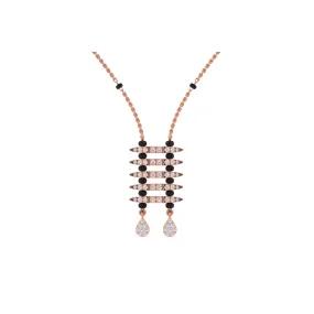 Charming Round Cluster Diamond Mangalsutra
