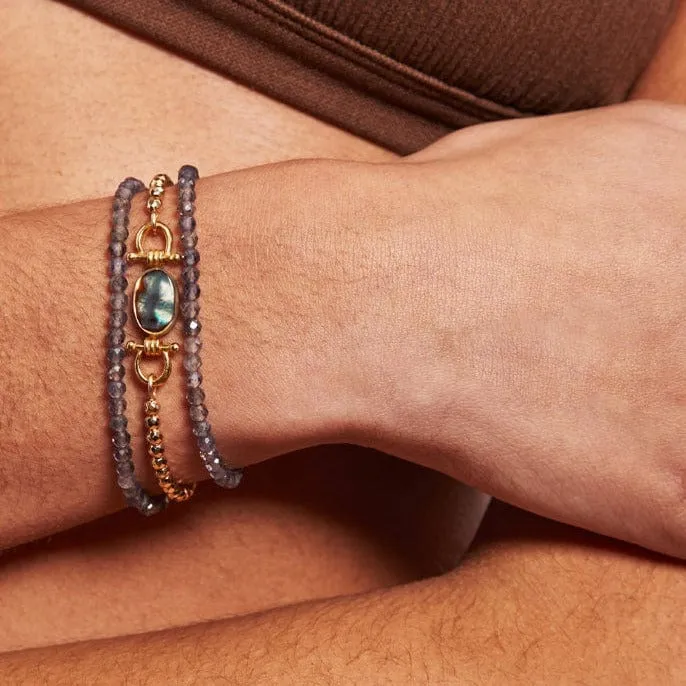 CHEVAL NAKED WRAP BRACELET IOLITE