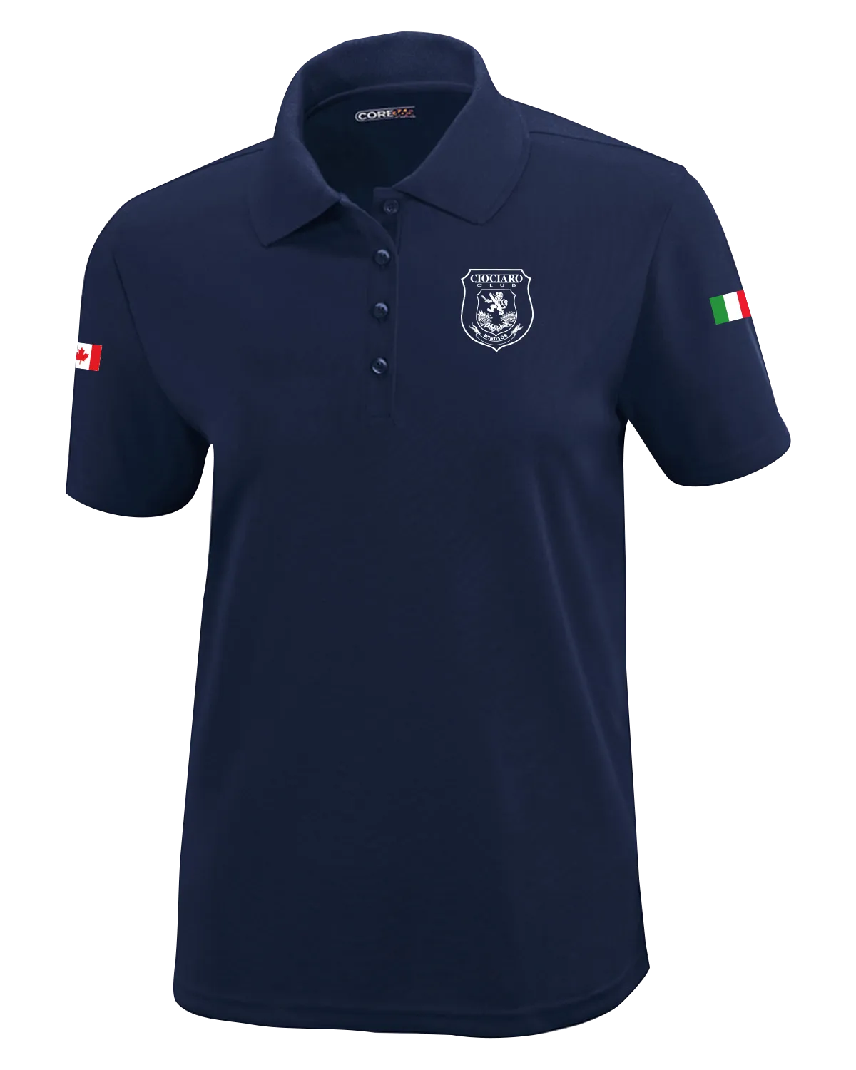 Ciociaro Club Ladies Performance Polo with Printed Left Chest Logo