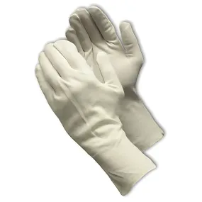 CleanTeam 97-541/12 Heavy Weight Cotton Lisle Inspection Glove with Unhemmed Cuff - 12"